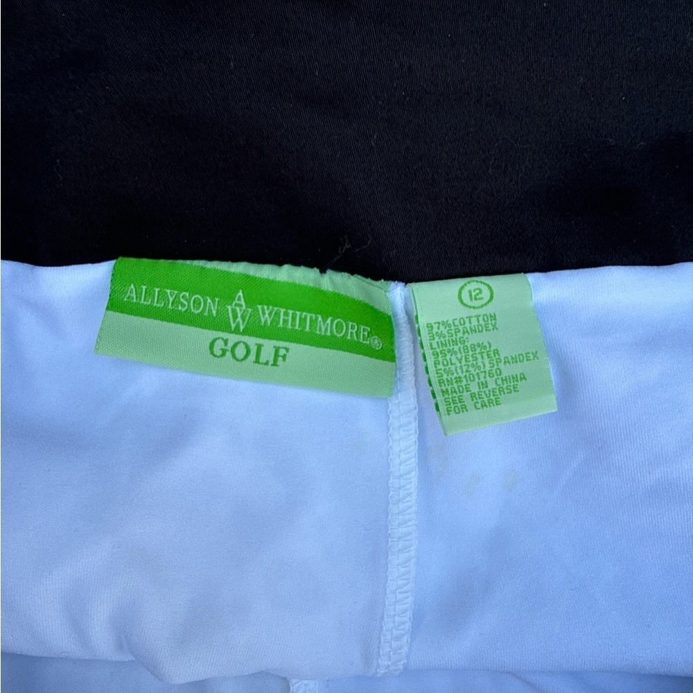 Allyson Whitmore Leopard Golf Skort Sz 12 Animal Print Sport Skirt Zipper Detail - Picture 7 of 8
